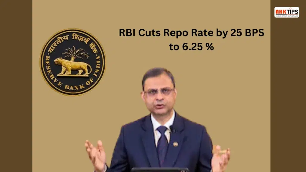 RBI Cuts Repo Rate by 25 BPS to 6.25 Percent